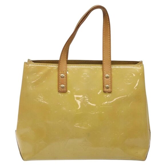 LOUIS VUITTON Monogram Vernis Reade PM Hand Bag Beige M91334 LV Auth 117956 - Picture 1 of 15
